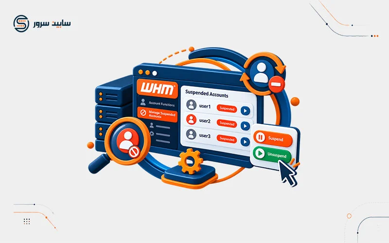 مشاهده اکانت های ساسپند شده در whm