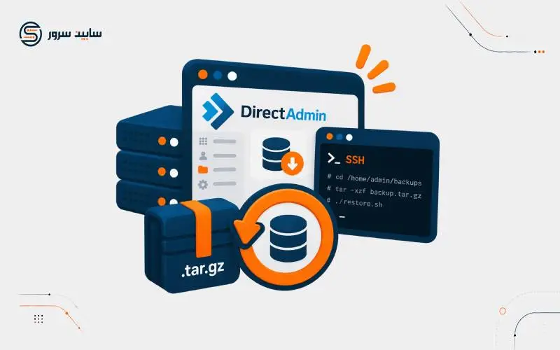 آموزش ریستور فول بکاپ در دایرکت ادمین از طریق ssh