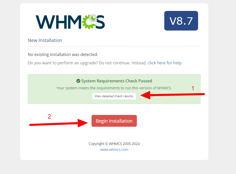 whmcs install 7 sabinserver
